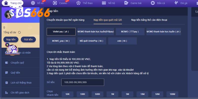Nạp tiền S666 đem đến cho người chơi nhiều lợi ích.